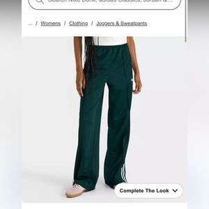 NWT Adidas Firebird track pants in green